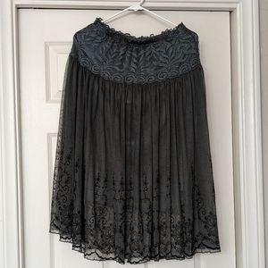 Gray lace skirt